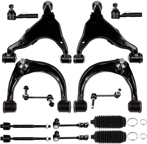 SCITOO 14pcs Suspension Control Arm Kit - Fit For Toyota 4Runner For Lexus GX470 Front Lower & Upper Control Arm And Ball Joint Sway Bar Links Inner & Outer Tie Rod Ends Steering Rack Boots in Saudi Arabia