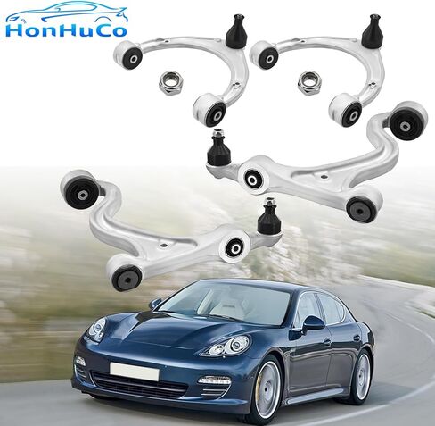 4PCS Front Upper & Lower Control Arm Kit Compatible with Porsche Panamera 2014 2015 2016 3.0L 3.6L 4.8L Replace# 97034105323 97034105324 in Kuwait