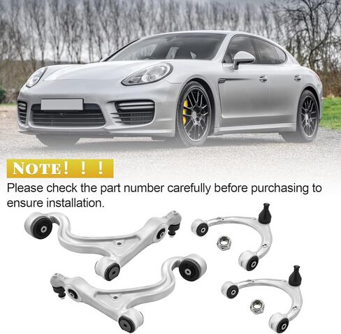 4PCS Front Upper & Lower Control Arm Kit Compatible with Porsche Panamera 2014 2015 2016 3.0L 3.6L 4.8L Replace# 97034105323 97034105324 in Kuwait