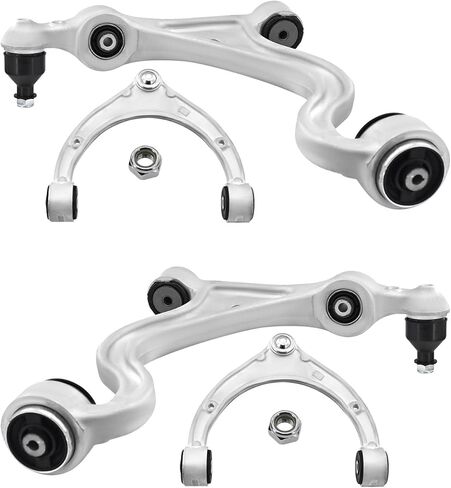 4PCS Front Upper & Lower Control Arm Kit Compatible with Porsche Panamera 2014 2015 2016 3.0L 3.6L 4.8L Replace# 97034105323 97034105324 in Kuwait