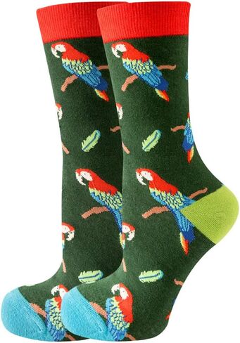 Funny Novelty Vivid Bright Socks Animals Print Chicken Cat Dog Fox Print Unisex Gift Socks For Women Men in Saudi Arabia