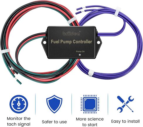 Briidea Electric Fuel Pump Controller, Tach Signal Monitoring, Turns the Pump Off When the Engine Stops in Saudi Arabia