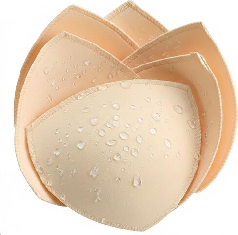 Bathing Suit Pads Inserts, 3 Pairs Removable Swimsuit Bra Inserts for Bikinis & Sports Bras, Non-Slip Lightweight in Kuwait