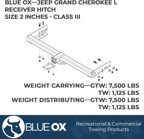Blue Ox BXH3006 Custom Receiver Hitch for Towing, Fits Select Jeep Grand Cherokee, Jeep Grand Cherokee L in Saudi Arabia