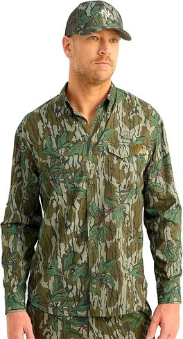 Nomad Men's Ambush Long Sleeve Button Down Camo Hunting Shirt in Saudi Arabia