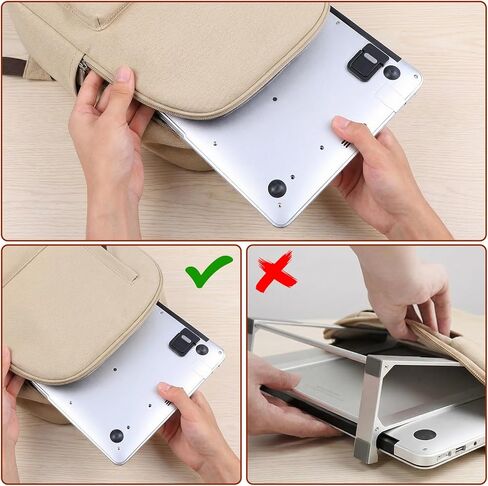 4PCS Portable Keyboard Riser Self Adhesive Laptop Stand Mini Invisible Computer Feet for Desk Computer Keyboard Stand Laptop Holder with Anti Slip Silicone(Black) in Saudi Arabia