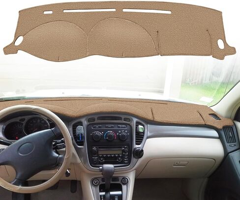 Dash Cover Mat Custom Fit for Toyota Highlander Dashboard Pad Cap Carpet Protector K344 (Black) in Saudi Arabia