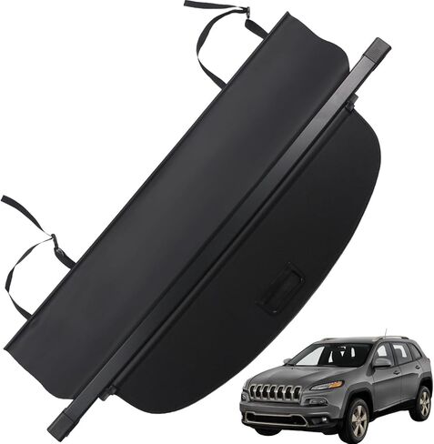 Marretoo for Jeep Cherokee Cargo Cover 2014 2015 2016 2017 2018 for Jeep Cherokee Accessories Black Retractable Trunk Cover Security Shield Shade in Saudi Arabia