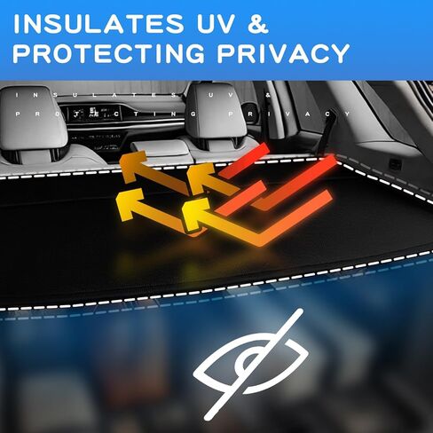 غطاء كارجو متوافق مع Rogue 2021-2024 2025، غطاء صندوق السيارة الخلفي قابل للسحب لملحقات Rogue للخصوصية (لا يوجد Rogue Select وSport) in Kuwait