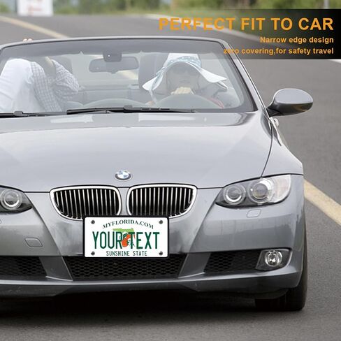 Silicone License Plate Frames - 2 Pack Universal US Car Black License Plate Holders Bracket, Rust-Proof, Rattle-Proof, Weather-Proof with Drainage Holes in Kuwait