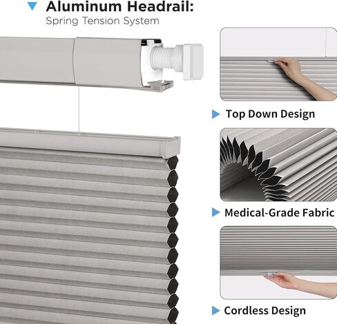 شدادات مزدوجة مخصصة بدون حفر من أعلى إلى أسفل من أسفل إلى أعلى ظلال خلوية للنوافذ الداخلية، تعتيم بدون حفر ظلال خلوية للنوافذ الداخلية، ستائر معزولة على شكل قرص العسل، ستائر على شكل قرص العسل منخفضة الضوضاء in Kuwait