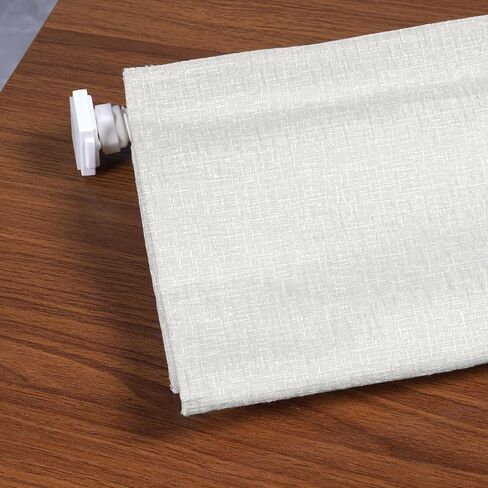 No Drill Roman Shades for Windows, 34"W x 36"H Cordless Light Filtering Easy to Install Thermal Insulated Roman Blinds, 1.3 Inch Window Depth Needed Shades for Home, Kids Room,Textured White in Saudi Arabia