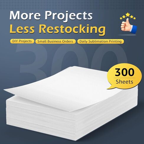 ورق تصعيد كولمولي 8.5 × 11، 300 ورقة ورق نقل حراري لأي طابعة نافثة للحبر 125 جرام مع حبر تصعيد حراري على المغلفة، وحافظات الهاتف، والأقمشة الخفيفة، والمشروعات اليدوية، والقمصان، والأكواب in Kuwait
