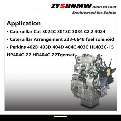 U85206452 12V الوقود اغلاق الملف اللولبي صالح لشركة كاتربيلر القط 3024 بيركنز HL403C-15 HR404C-22T 402D 403D 404D 404C 403C استبدال 185206084، 185206420، 185206451، 185206450، 185206192، 185206452 in Kuwait