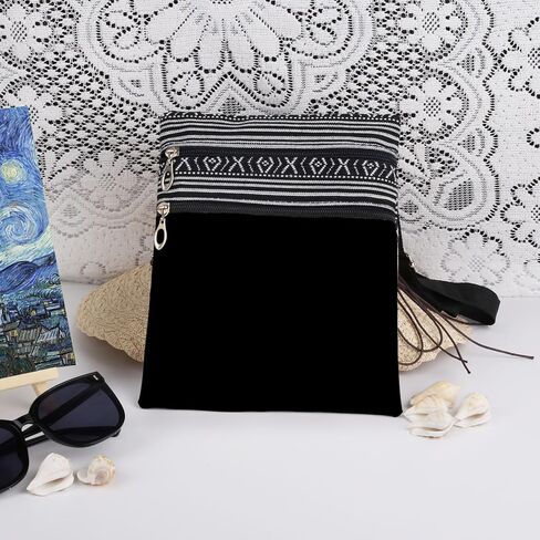 Pure Solid Black Color Crossbody Bag Minimalist Adjustable Strap for Adults Wallet Versatile Essential Everyday Carry Messenger Bag Minimalist Gift for Friend in Saudi Arabia