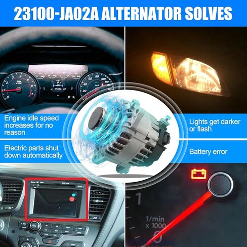 11258 Alternator Replacement Compatible with Sen-tra & Al-tima 2007-2012 | Al-tima 2013 Coupe S | Ro-gue 2011-2013 | Ro-gue 2014 2015 Select L4 2.5L 110 AMP Alternator Replace OE# 23100-JA02A in Kuwait