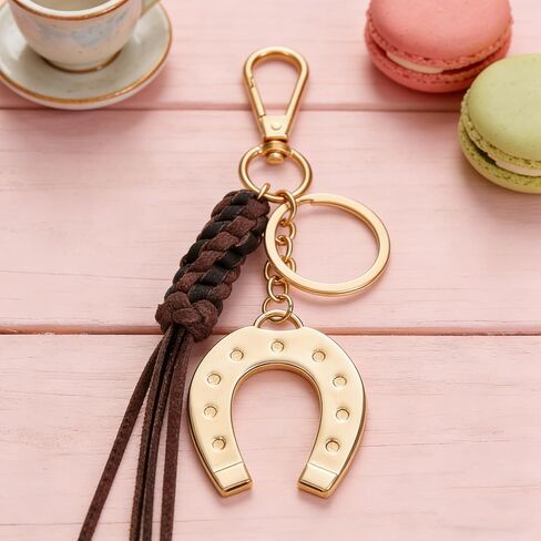 ASIJUNTYECHO Horseshoe Keychain Western Keychain Purse Charms Key Ring Handbags Wallet Accessories Bag Charms for Mens Women in Kuwait