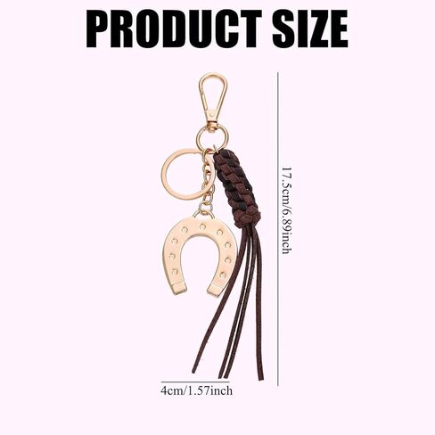 ASIJUNTYECHO Horseshoe Keychain Western Keychain Purse Charms Key Ring Handbags Wallet Accessories Bag Charms for Mens Women in Kuwait