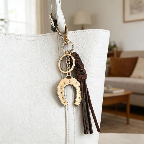ASIJUNTYECHO Horseshoe Keychain Western Keychain Purse Charms Key Ring Handbags Wallet Accessories Bag Charms for Mens Women in Kuwait