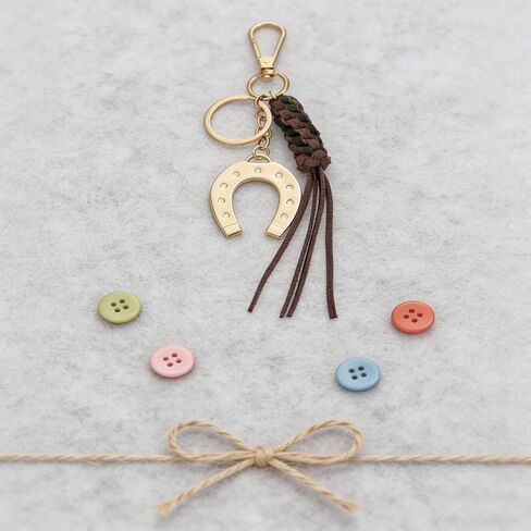 ASIJUNTYECHO Horseshoe Keychain Western Keychain Purse Charms Key Ring Handbags Wallet Accessories Bag Charms for Mens Women in Kuwait