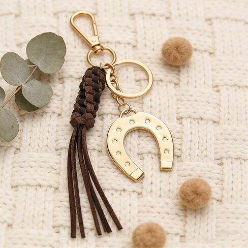 ASIJUNTYECHO Horseshoe Keychain Western Keychain Purse Charms Key Ring Handbags Wallet Accessories Bag Charms for Mens Women in Kuwait