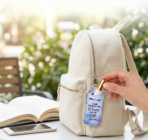 72 Pcs Christian Lipstick Holder Key Chain Chapstick Holder Keychain Bulk Lip Balm Holder with Metal Ring Lipstick Lip Gloss Pouch Religious Party Bible Inspiration Gifts for Women in Kuwait