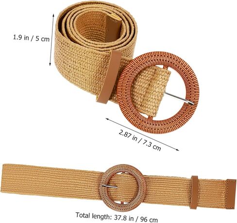 LIFKOME 3 Pcs Women's Woven Belt Boho Style Stretchy Dress Jeans Waist Belt Black in Saudi Arabia