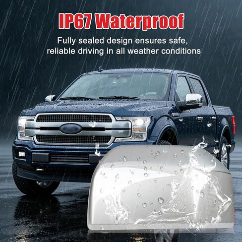 غطاء مرآة الباب لسيارة Ford F150 2015 2016 2017 2018 2019 2020، غطاء خلفي لمرآة الرؤية الجانبية للباب - الملحقات الخارجية in Kuwait