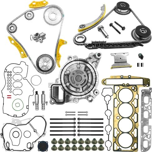 2.4 Timing Chain Kit w/Head Gasket Water Pump for Chevy Equinox Malibu, for GMC Terrain 2011-2017, for Buick Regal Lacrosse Verano 2.2 2.4L Ecotec w/VVT Solenoid Replace 9-4201S HS26517PT in Kuwait
