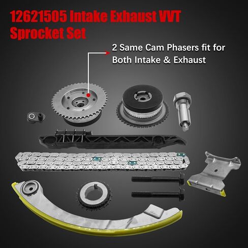 2.4 Timing Chain Kit w/Head Gasket Water Pump for Chevy Equinox Malibu, for GMC Terrain 2011-2017, for Buick Regal Lacrosse Verano 2.2 2.4L Ecotec w/VVT Solenoid Replace 9-4201S HS26517PT in Kuwait