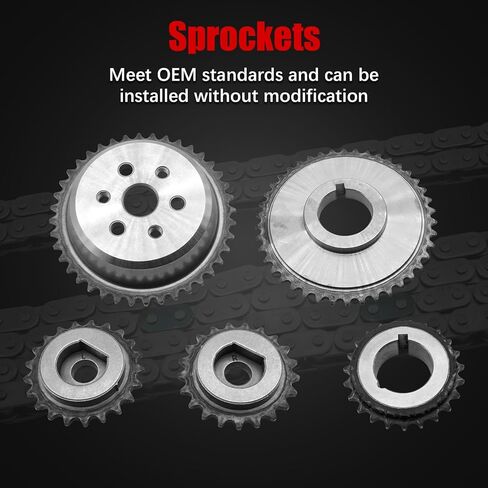 2.4 Timing Chain Kit w/Head Gasket Water Pump for Chevy Equinox Malibu, for GMC Terrain 2011-2017, for Buick Regal Lacrosse Verano 2.2 2.4L Ecotec w/VVT Solenoid Replace 9-4201S HS26517PT in Kuwait