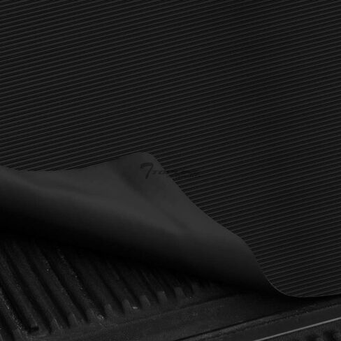 Black Rubber Horizontal Line Truck Bed Floor Mat Liner v2 Compatible with 17-26 Ford F250 / F350 / F450 Superduty 8 Ft (98.1") Long Bed in Kuwait