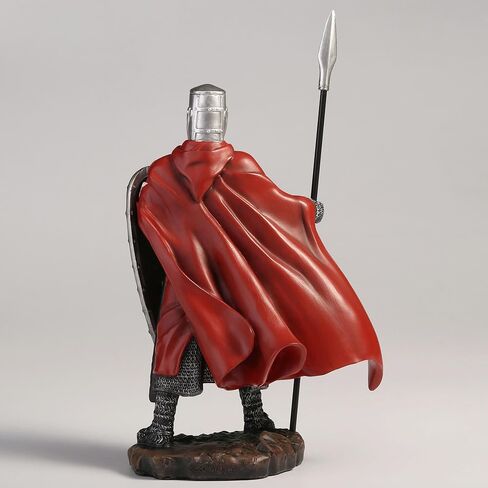 Veronese Design 7 3/4 Inch Maltese Knights Hosipitaller Templar Spear and Shield Hand Painted Polystone Home Decor Statue Collectibles in Saudi Arabia