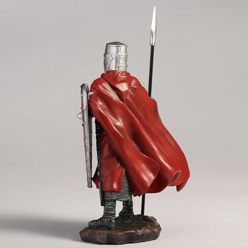 Veronese Design 7 3/4 Inch Maltese Knights Hosipitaller Templar Spear and Shield Hand Painted Polystone Home Decor Statue Collectibles in Saudi Arabia