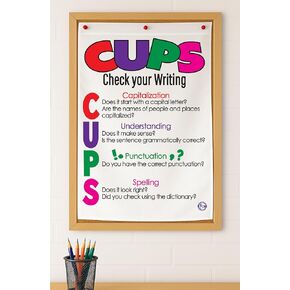 أكواب الفصل الدراسي من كريستي (تحقق من كتابتك) مخطط مرساة، مطبوع على القماش (18 × 26) in Kuwait