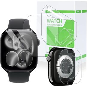 Liuyuxi 6-Pack Apple Watch Protector - يتضمن واقي الشاشة، والغطاء الخلفي، وفيلم الاستشعار | حماية مرنة مقاومة للخدش لطرازات Apple Watch Series 10/11 مقاس 46 ملم in Saudi Arabia
