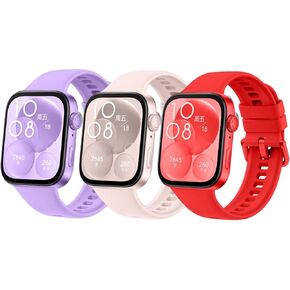 3 عبوات من أحزمة ساعات السيليكون المتوافقة مع ساعة Huawei Watch Fit 4/4 Pro Smartwatch البديلة لساعة رياضية للرجال والنساء لساعة Huawei Watch Fit 3 Band in Kuwait