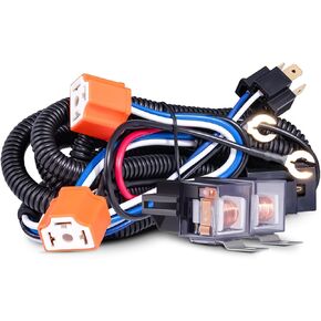 طقم تسخير مرحل المصباح H4 للمصابيح الأمامية 7 × 6 5 × 7 H6054، حزام أسلاك من السيراميك الحراري متوافق مع شاحنة شيروكي للطرق الوعرة تشيفي مع H6014 H6052 H6054LL لإصلاح مشكلة الأرض المزدوجة in Kuwait