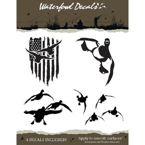 Waterfowl Decals Ultimate 5pc Duck Stickers - Duck Hunters Bundle - Laptop Tumbler Truck Car Window - Gear Box Cases - Hunting Decals in Kuwait