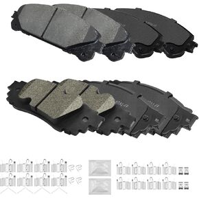 Ceramic Disc Brake Pads Kits Front and Rear, Fit for 2016-2022 Lexus RX350, 2018-2022 Lexus RX350L, 2016-2022 Lexus RX450h, 2018-2022 Lexus RX450hL (D1324+D1879) in Kuwait