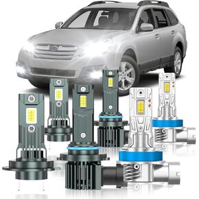 Compatible with GMC Acadia 2007-2012 Fog Bulbs, High&Low Beam Fog Light Bulbs Combo, 800% Super Bright 6000K Cool White, Plug and Play, Pack of 6 in Kuwait