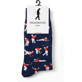 Homsolver Golf Socks for Men, Birthday Fathers Day Christmas Gifts for Men, Funny Angry Golfer Socks for Him,1 Pair per Pack - Size 8-12 in Kuwait