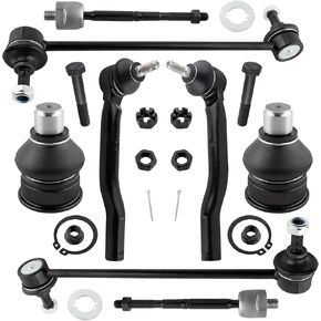 8 قطعة قضبان ربط خارجية أمامية داخلية + مفاصل كروية سفلية + وصلات نهاية شريط مثبت مناسبة لنيسان فيرسا 2007 2008 2009 2010 2011 2012 استبدال # EV800322 K750098 K500051 ES800249 ES800248 in Kuwait