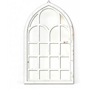 Fenteer Arched Window Mirror Wall Decor Acrylic Modern Wall Decorative Window Pane Mirror for Living Room Bathroom Home Decor, Brown in Kuwait