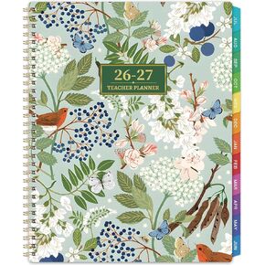Teacher Planner 2026-2027 - Teacher Lesson Planner 2026-2027, 8.3" x 11", Jul.2026 - Jun.2027, Academic Planner, Weekly & Monthly Lesson Plan Book for Teachers with Back pocket, Colorful Tabs - Floral in Kuwait
