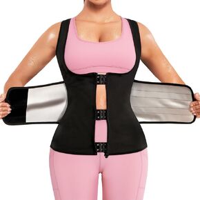 KUMAYES إمرأة مدرب خصر مشد ساونا بذلة رياضية للنساء المتقلب تجريب حزام مشد سترة محدد شكل الجسم قميص الفرقة in Kuwait