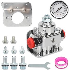Fuel Pressure Regulator Zinc Alloy Carburetor With Gauge Kit Fit For Holley And Edelbrock Carburetors, Fuel Valve 12-804 1-4/2-9 Psi,3/8in Npt with Installation kit and sealing tool in Kuwait