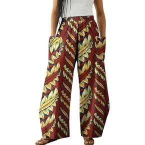 السراويل المطبوعة الأفريقية للنساء أنقرة السراويل السيدات عارضة السراويل القطنية الساق مع جيوب in Kuwait