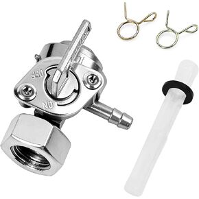 1 Pcs 16mm x 1.5mm Fuel Gas Tank Switch Shut Off Valve and 2 Clips,Generator Fuel Shut Off Petcock Valve Compatible with Predator Champion Geneac Honda Husky Powermax in Kuwait