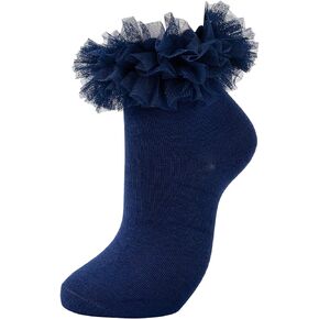 جوارب نسائية كبيرة مكشكشة منفوش من الدانتيل الكفة القطنية فستان مكشكش لطيف جورب بوبي مكشكش للنساء البالغات in Kuwait